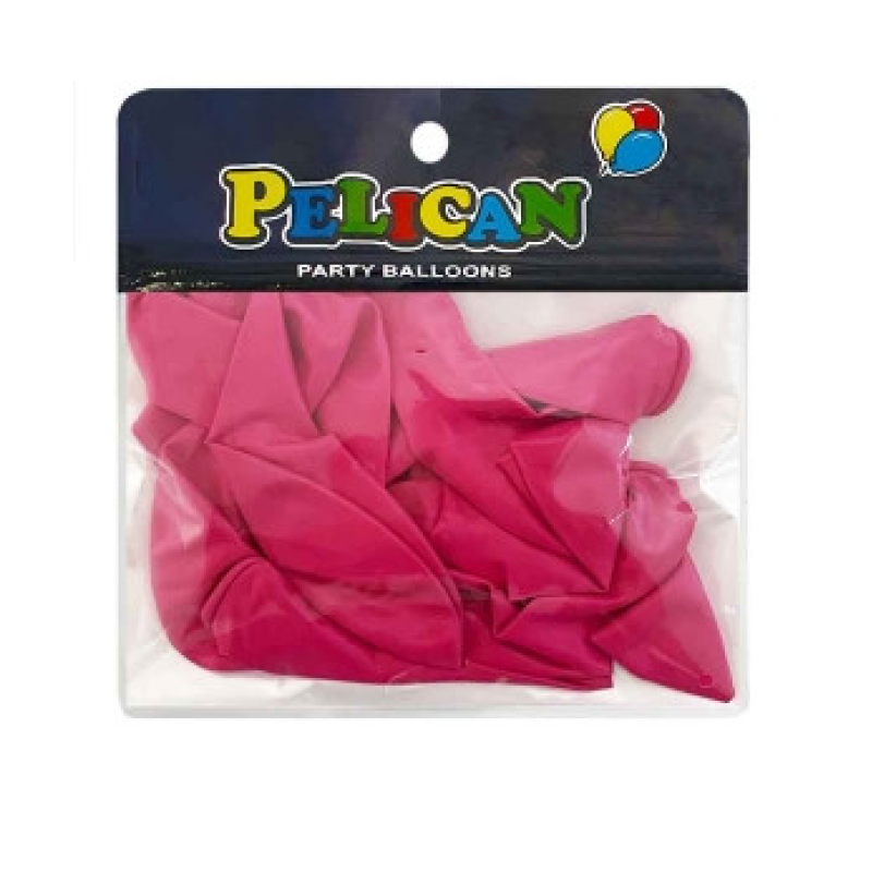 Кульки 10“ (26см) пастель фуксія, 10 шт/пач Рожевий Pelican 811014 KNZ