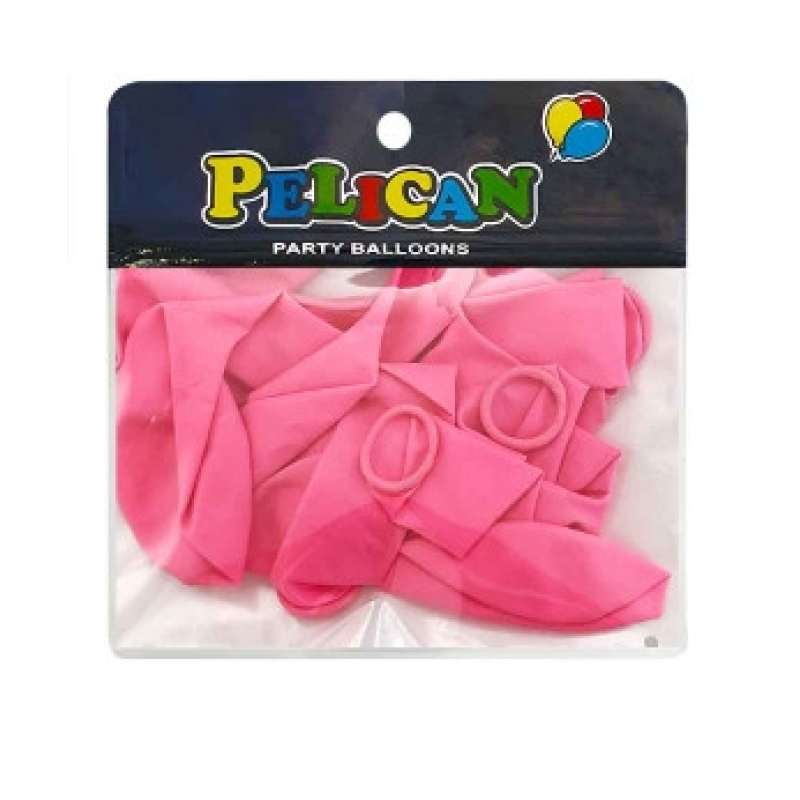 Кульки 10“ (26см) пастель рожевий яскравий, 10 шт./пач. Рожевий Pelican 811009 KNZ