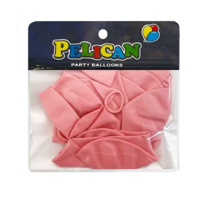 Кульки 10“ (26см) пастель рожевий ніжний, 10 шт/пач Рожевий Pelican 811006 KNZ