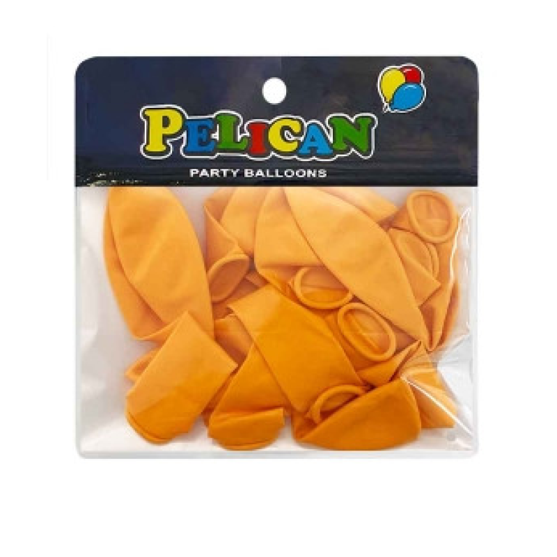 Кульки 10“ (26см) пастель жовтогарячий, 10 шт/пач Жовтий Pelican 811004 KNZ