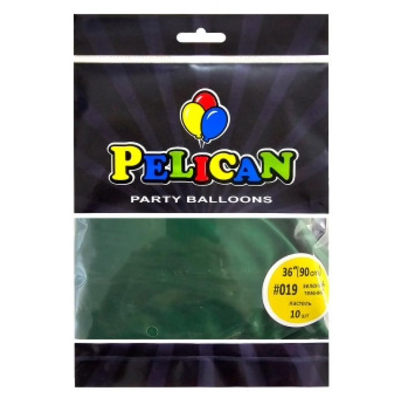 Кульки латексні 36“ (90см) пастель зелений темний, 10 шт Зелений Pelican 8200019 KNZ