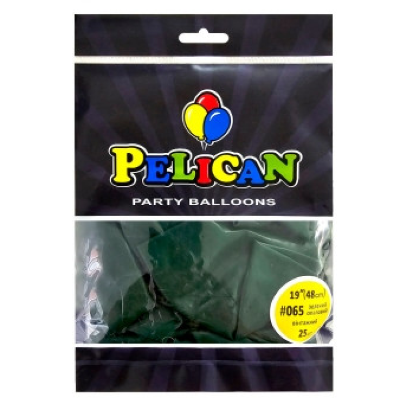 Кульки латексні 19“ (48см) вінтажний зелений опаловий, 25 шт Зелений Pelican 819065 KNZ
