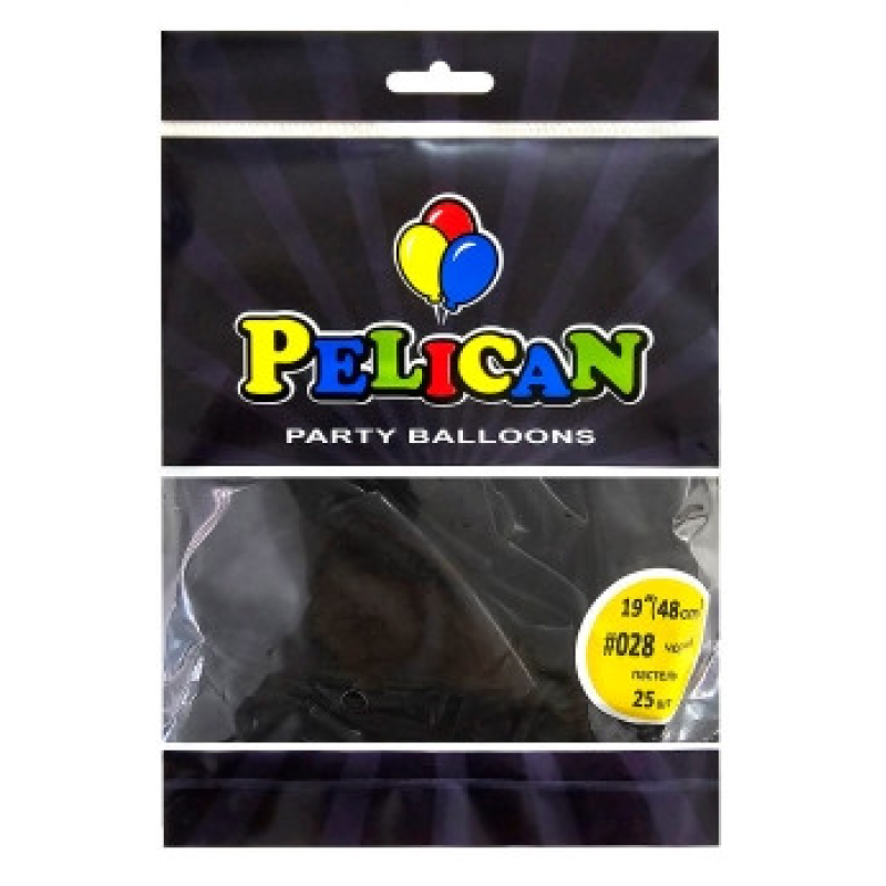 Кульки латексні 19“ (48см) вінтажний чорний, 25 шт Чорний Pelican 819028 KNZ Кульки латексні 19“ (48см) вінтажний чорний, 25 шт Чорний Pelican 819028 KNZ