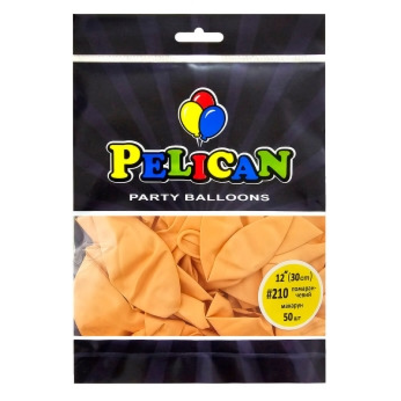 Кульки латексні 12“ (30см) макарун жовтогарячий, Pelican 50 шт Жовтогарячий Pelican 812210 KNZ