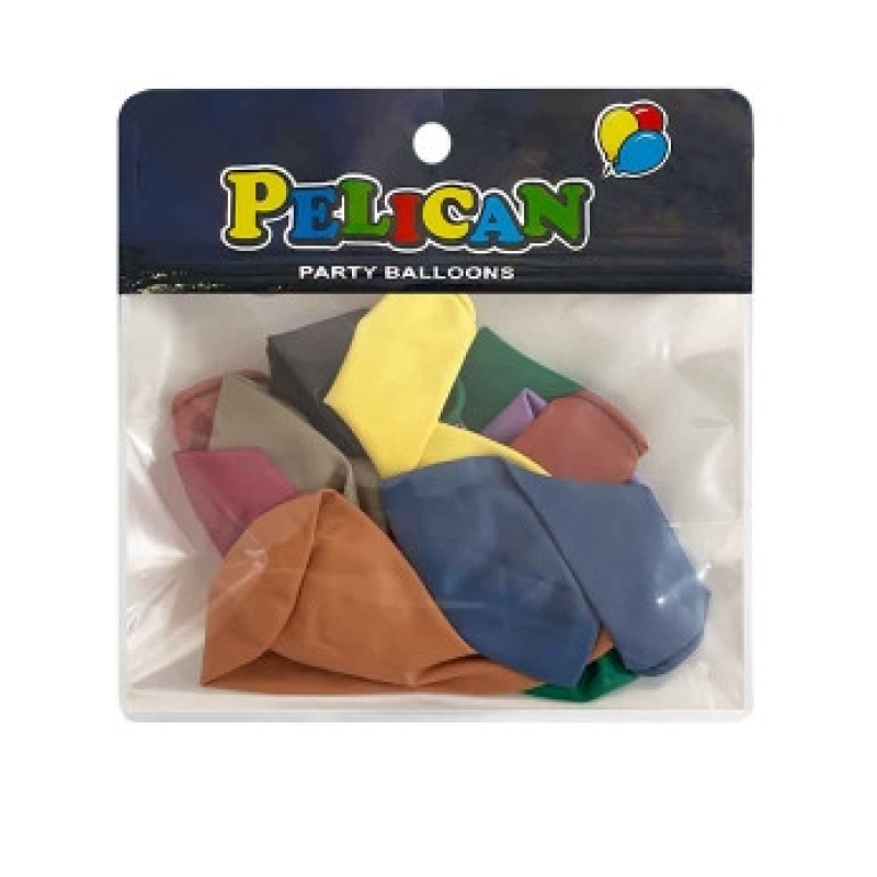 Кульки 10“ (26см) вінтажні асорті кольорів, 10 шт/пач Pelican 811098 KNZ Кульки 10“ (26см) вінтажні асорті кольорів, 10 шт/пач Pelican 811098 KNZ