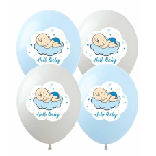 Кульки 12“ (30см) “Hello, Bady (Мальчик)“ Pelican 828475 KNZ