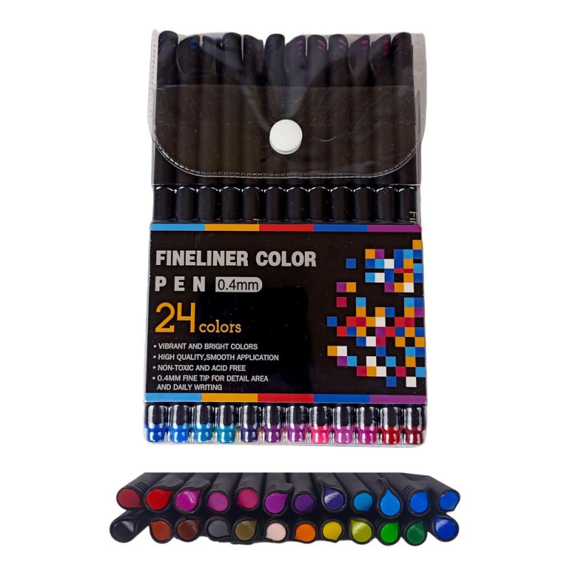 Набір лінерів 12 кольорів 0,4мм DSCN9770-24/ZXB-04031-24 KNZ