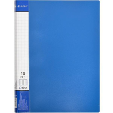 Папка пластикова А4 з 10 файлами, дисплей-книжка на 10 файлів для паперів “С“ Синя KNZ