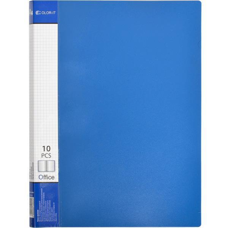 Папка пластикова А4 з 10 файлами, дисплей-книжка на 10 файлів для паперів “С“ Синя KNZ Папка пластикова А4 з 10 файлами, дисплей-книжка на 10 файлів для паперів “С“ Синя KNZ