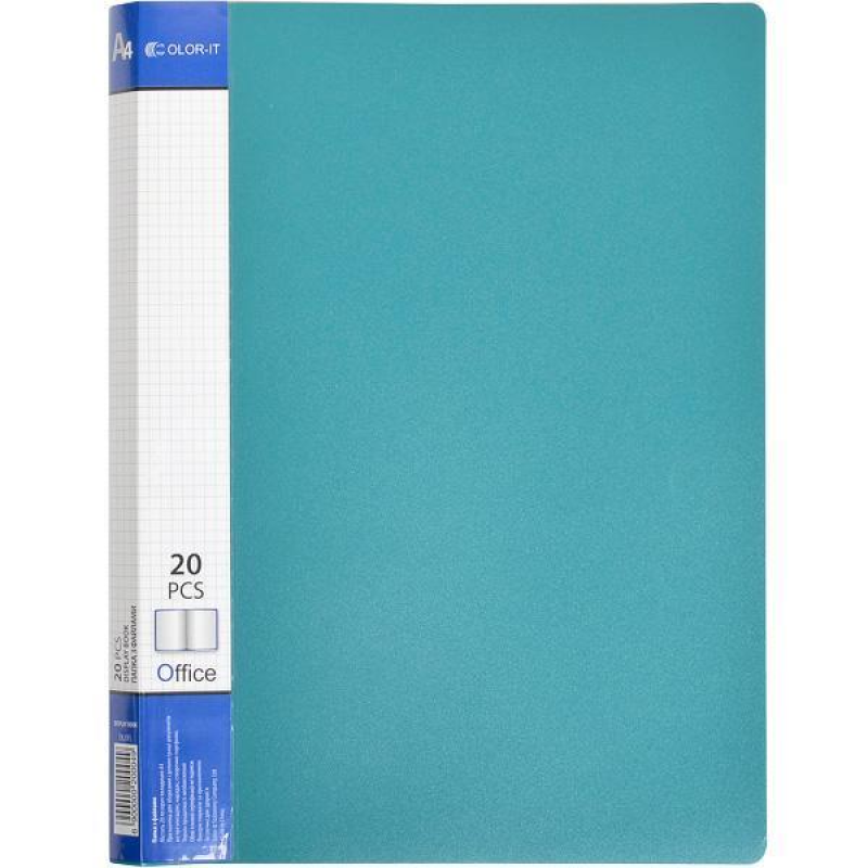 Папка пластикова А4 з 20 файлами, дисплей-книжка на 20 файлів для паперів “С“ Зелена KNZ Папка пластикова А4 з 20 файлами, дисплей-книжка на 20 файлів для паперів “С“ Зелена KNZ