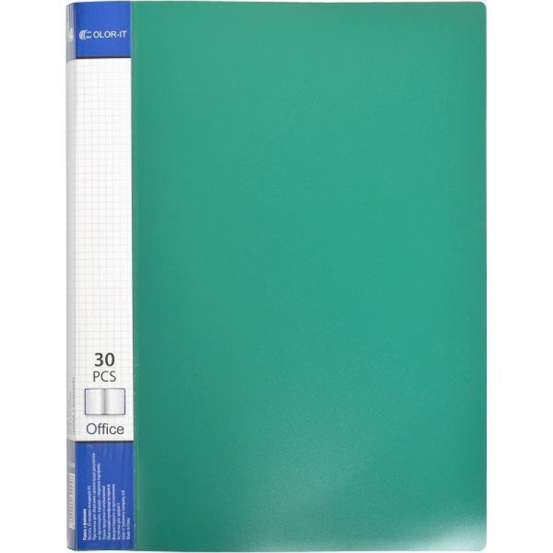 Папка пластикова А4 з 30 файлами, дисплей-книжка на 30 файлів для паперів “С“ Зелена KNZ Папка пластикова А4 з 30 файлами, дисплей-книжка на 30 файлів для паперів “С“ Зелена KNZ
