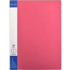 Папка пластикова А4 з 40 файлами, дисплей-книжка на 40 файлів для паперів “С“ Червона KNZ