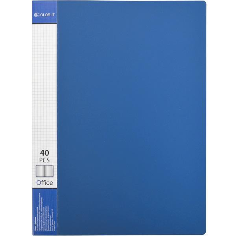 Папка пластикова А4 з 40 файлами, дисплей-книжка на 40 файлів для паперів “С“ Синя KNZ Папка пластикова А4 з 40 файлами, дисплей-книжка на 40 файлів для паперів “С“ Синя KNZ