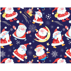 Новорічний подарунковий папір 100 х 70см -10 листів 80г крейдований Unison PVM10-286NY KNZ