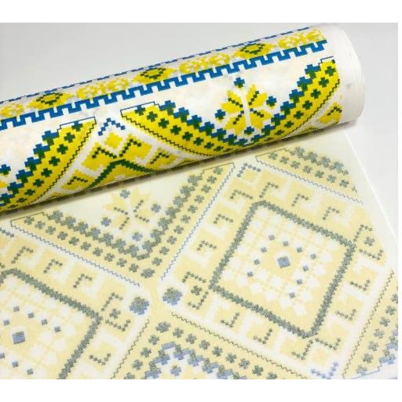 Папір пакувальний крафт двосторонній 0,7 х 7м Жовто-синій Unison Пт 603.1 KNZ