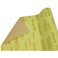 Крафт папір двосторонній 0,7 х 8м світла олива “Life золото“ + крафт Зелений Unison Пт 480.17 KNZ