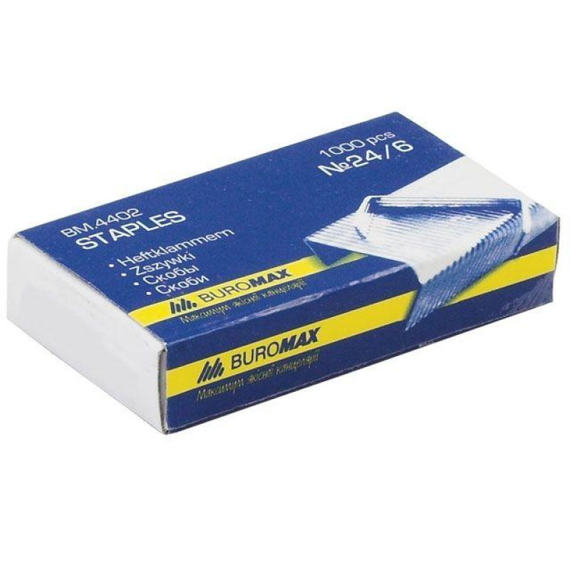 Скоба для степлера №24/6 Buromax 1000 шт 4402 KNZ