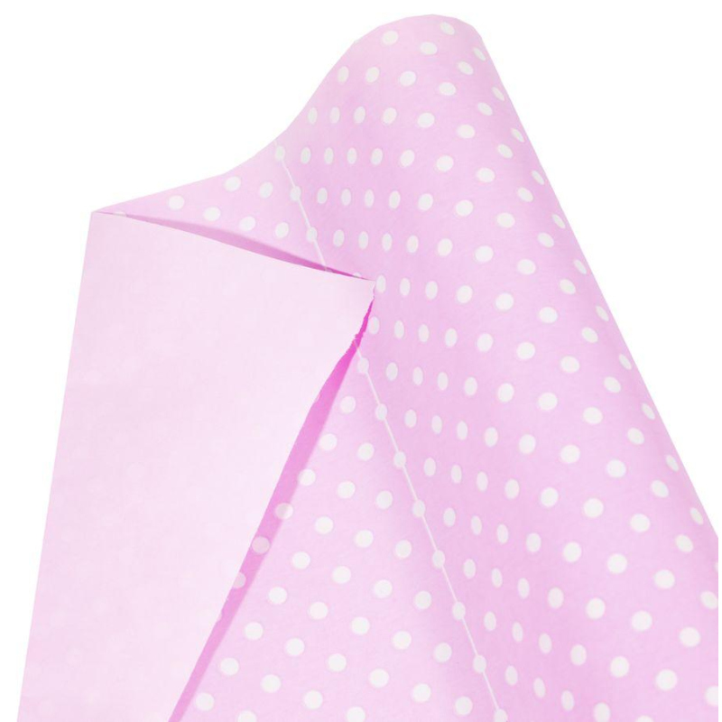 Папір пакувальний крафт двосторонній 0,7 х 7м Рожевий Unison Пт 857 KNZ