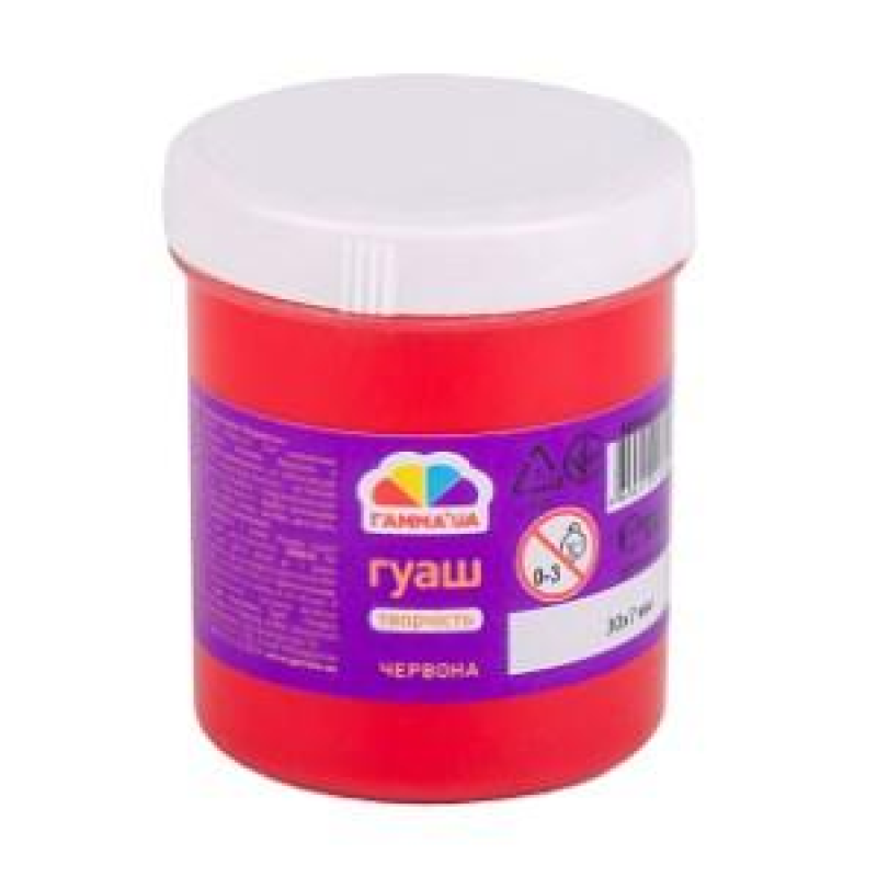 Гуаш 100 мл червона “Творчість““Гамма“ KNZ