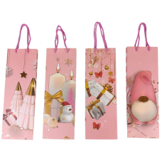 Пакет подарунковий під пляшку новорічний 12х35х9см DV-BK610-4c KNZ