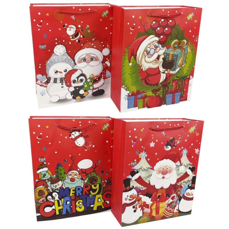 Пакет подарунковий новорічний 26 х 32 х 10см DV-BK6039-4М KNZ