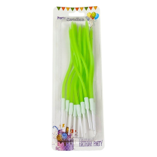 Набір свічок хвилясті, пастельні кольори QX-12075-2090 green KNZ