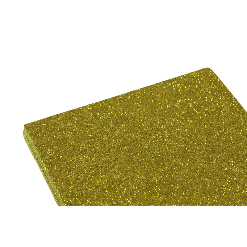 Фоаміран з гліттером 1,8мм 20*30см 10 листів коричневий 7951 KNZ