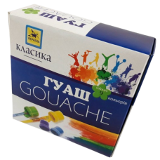 Гуаш “Класика“ 9 кольорів, 20 мл (дитячі гуашеві фарби для малювання) ГШ-002-МВ KNZ