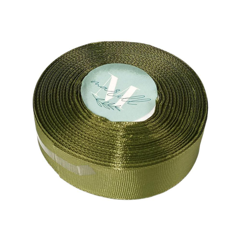 Репсова стрічка 25мм 23 метри олива D00225-076 KNZ