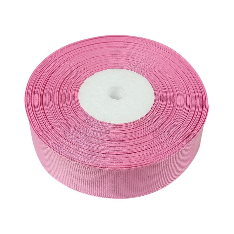 Репсова стрічка 25мм 23 метри блідо-рожева D00225-155 KNZ