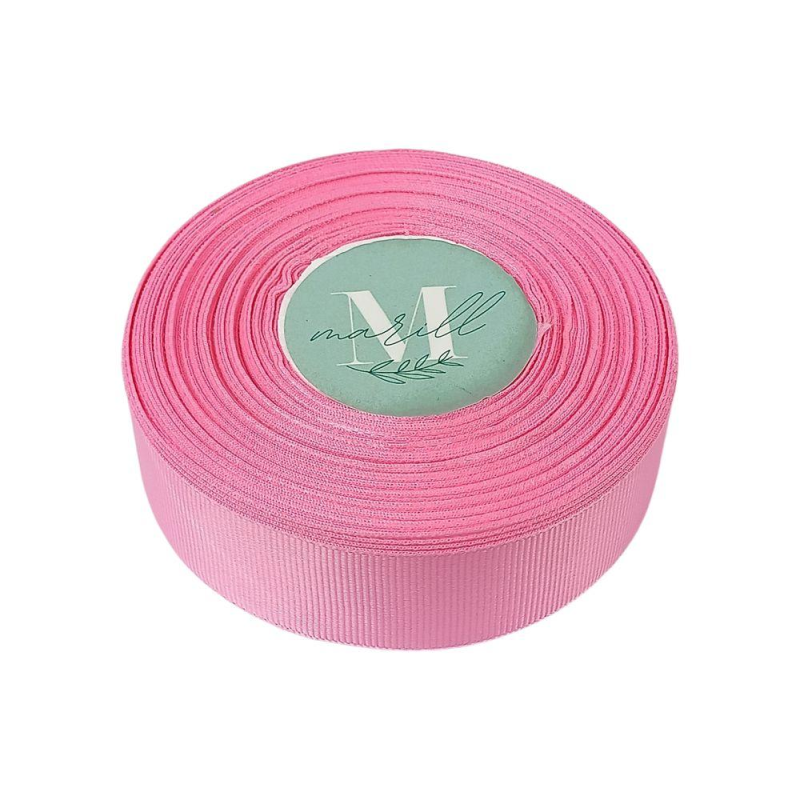 Репсова стрічка 25мм 23 метри світло-рожева D00225-214 KNZ