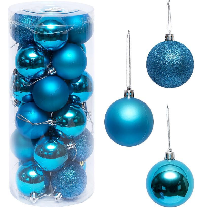 Набір кульок 24 штуки D6см ZWH6CM Бірюза KNZ