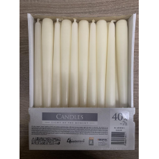 Свічка конічна молочна Bispol 245 см 7 годин горіння Білий Unison S30-40-011 KNZ