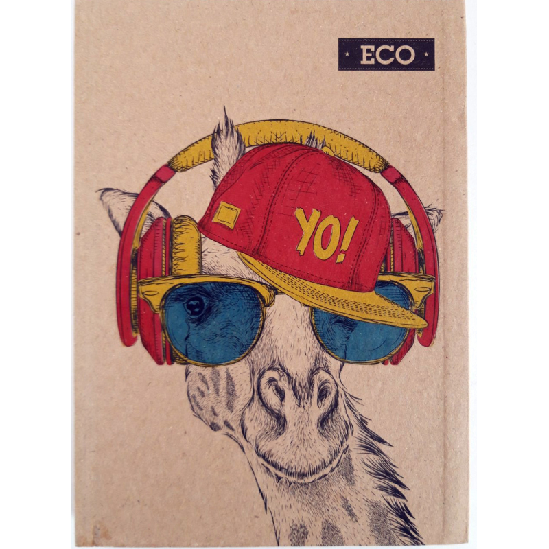 Блокнот А5, Еко папір - 160 аркушів, тверда обкладинка клітинка Ц155015У KNZ Блокнот А5, Еко папір - 160 аркушів, тверда обкладинка клітинка Ц155015У KNZ