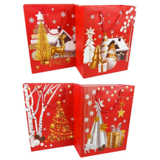 Пакет подарунковий 230г/м2 “Новорічний“ 255 х 32 х 12,5см 4 види SD-002-M KNZ