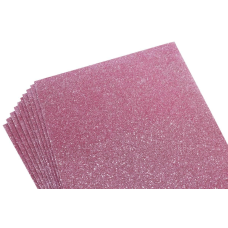 Фоаміран 1,8мм рожевий з гліттером -10аркушів, 7943 Рожевий KNZ