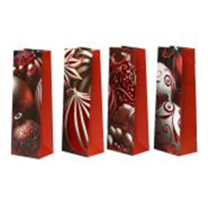 Пакет подарунковий новорічний під пляшку, 4 дизайни, 210g, 35 х 12 х 9 см 2605 KNZ Пакет подарунковий новорічний під пляшку, 4 дизайни, 210g, 35 х 12 х 9 см 2605 KNZ