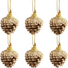 Набір ялинкових прикрас “Шишки“ 6шт HL22CF-230 KNZ