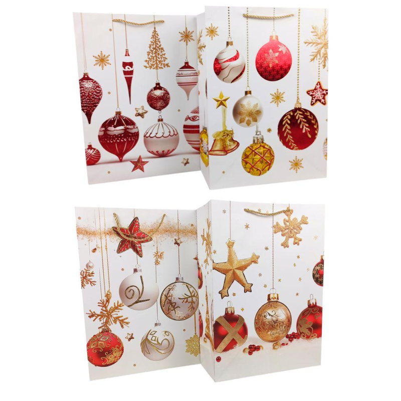 Пакет подарунковий новорічний 26 х 32 х 10см 4 дизайну 2606M KNZ Пакет подарунковий новорічний 26 х 32 х 10см 4 дизайну 2606M KNZ