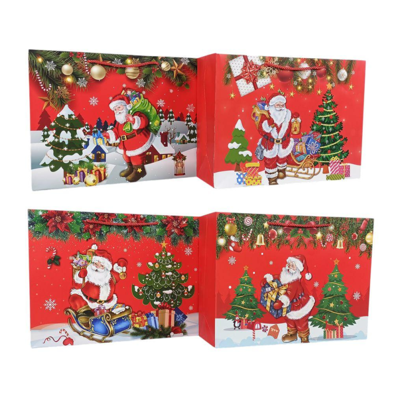 Пакет паперовий подарунковий Новорічний 35 х 26 х 11см, 210г/м2 210-35-26 KNZ