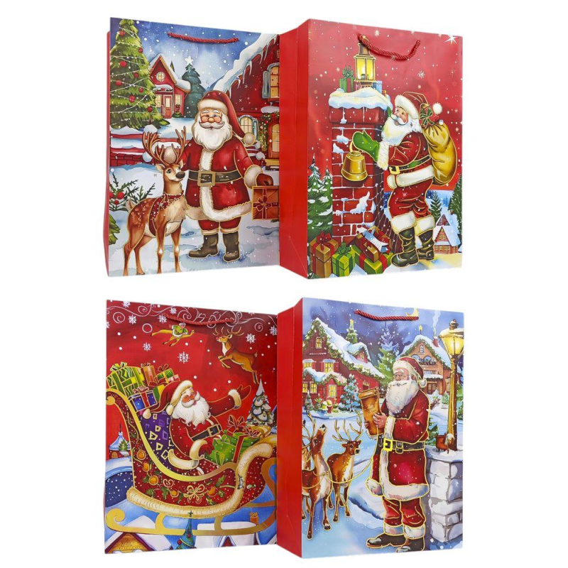 Пакет паперовий подарунковий Новорічний 26 х 32 х 10см, 210г/м2 210-32 KNZ Пакет паперовий подарунковий Новорічний 26 х 32 х 10см, 210г/м2 210-32 KNZ