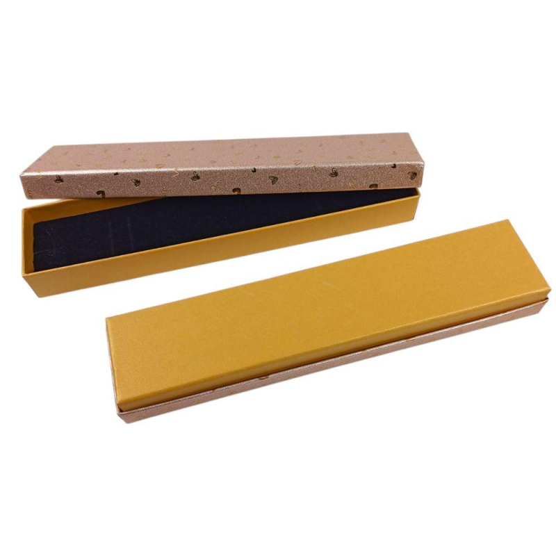 Подарункова коробка ювелірна, 4,5 х 20 х 2,5см, золота J00322 gold KNZ Подарункова коробка ювелірна, 4,5 х 20 х 2,5см, золота J00322 gold KNZ