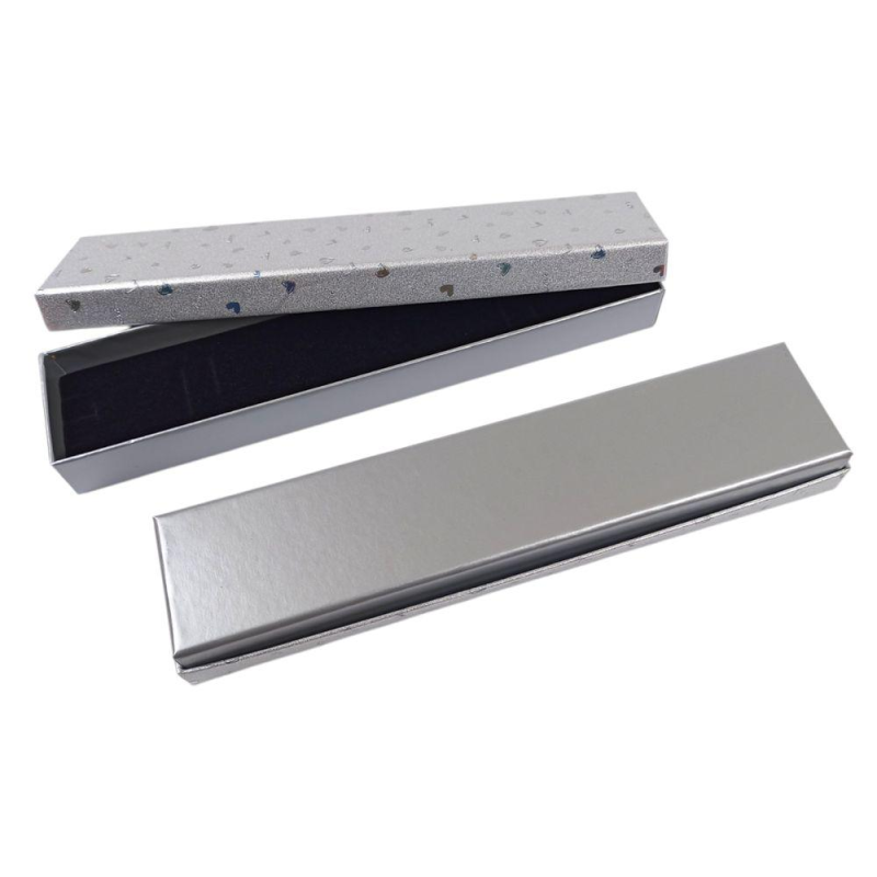 Подарункова коробка ювелірна, 4,5 х 20 х 2,5см, срібло J00322 silver KNZ