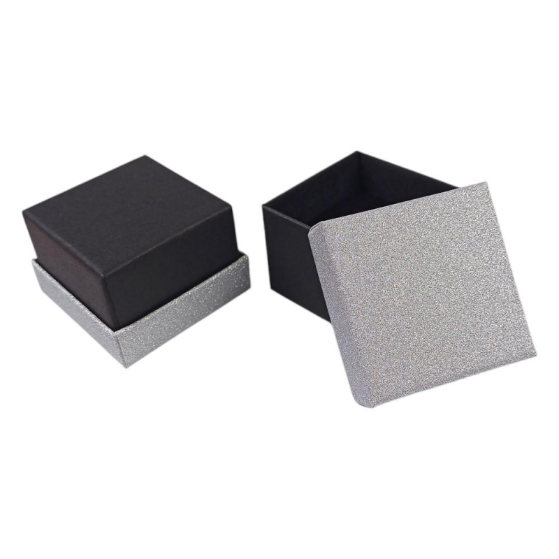 Подарункова коробка ювелірна 5 х 5 3,5см срібло J00633 silver KNZ Подарункова коробка ювелірна 5 х 5 3,5см срібло J00633 silver KNZ