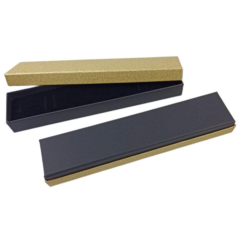 Подарункова коробка ювелірна, 4,5 х 20 х 2,5см, золото J00634 gold KNZ Подарункова коробка ювелірна, 4,5 х 20 х 2,5см, золото J00634 gold KNZ