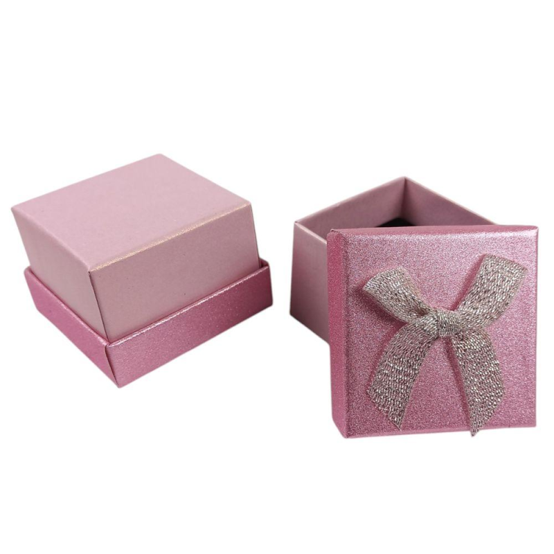 Подарункова коробка ювелірна 5 х 5 3,5см рожева J00319 pink KNZ