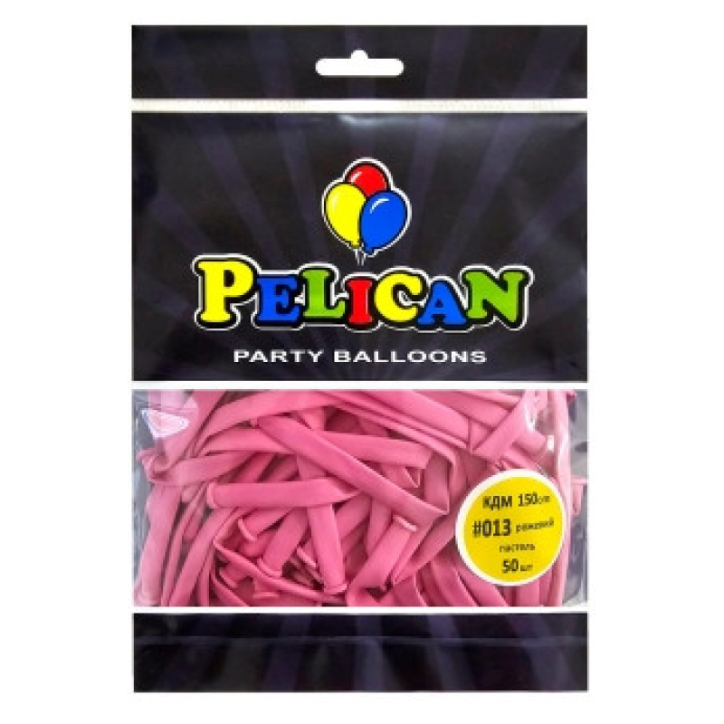 Кульки для моделювання (ШДМ) 150 см пастель рожевий, Pelican 50 шт Рожевий Pelican 822013 KNZ