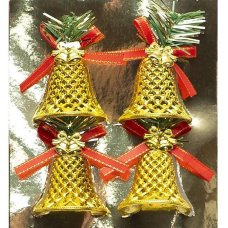 Набір-прикраса “Дзвіночок“ 4шт золото пластик 1075-214 KNZ