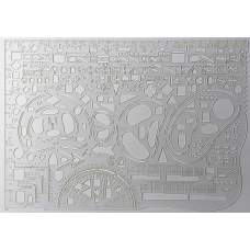 Лінійка трафарет офіцерська зразка НАТО 28,5*20см, Велика тактична лінійка, ВТЛ KNZ