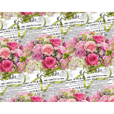 Крейдований папір - газета в трояндах Рожевий Unison PVM10-213 KNZ